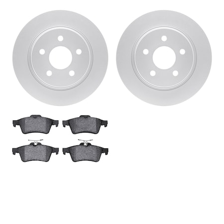 4302-54092, Geospec Rotors With 3000 Series Ceramic Brake Pads,  Silver